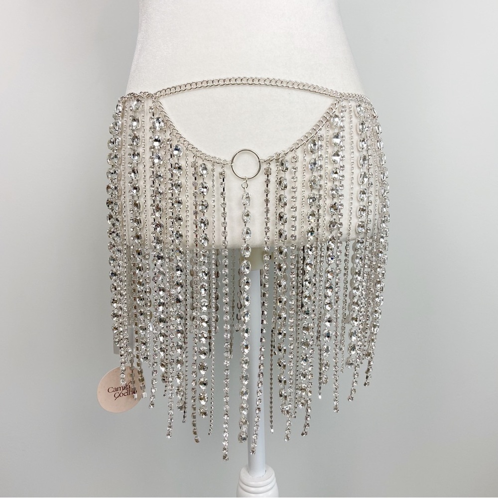 Camila Coelho Penny Skirt in Silver - Picture 3 of 9
